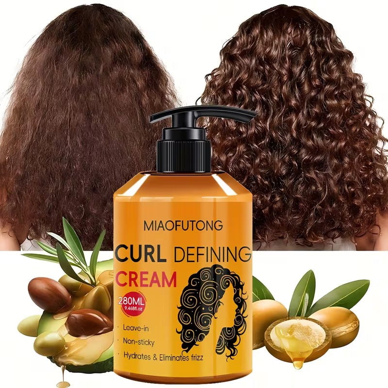 Argan Oil Curl Defining Cream - Hydrating Styling For All Hair Types - Under 5$
